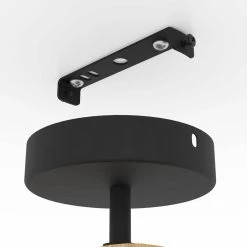 EGLO Basildon Ceiling Light, Wood And Steel -Eglo 10012361 3