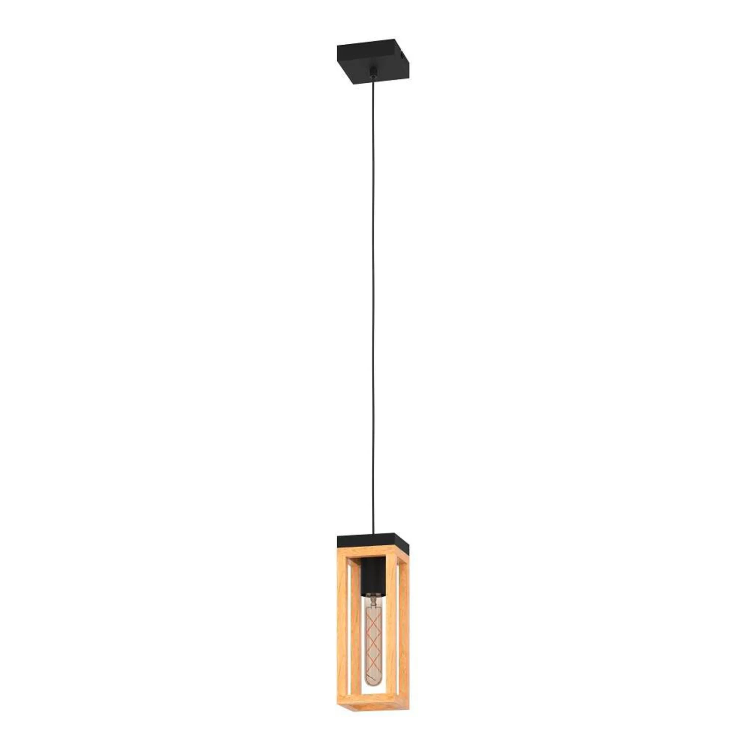 EGLO Nafferton Pendant Light, Wood, One-bulb 3 EGLO Nafferton Pendant Light, Wood, One-bulb