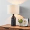 EGLO Vinoza Table Lamp, Black Base White Lampshade -Eglo 10012397