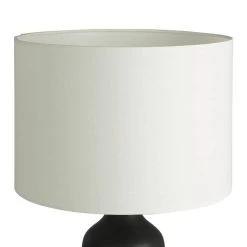 EGLO Vinoza Table Lamp, Black Base White Lampshade -Eglo 10012397 4