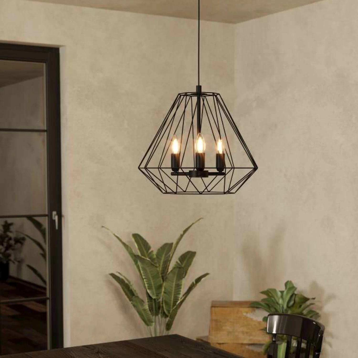 EGLO Tarle Pendant Light Made Of Steel, Black 4 EGLO Tarle Pendant Light Made Of Steel, Black - Image 2