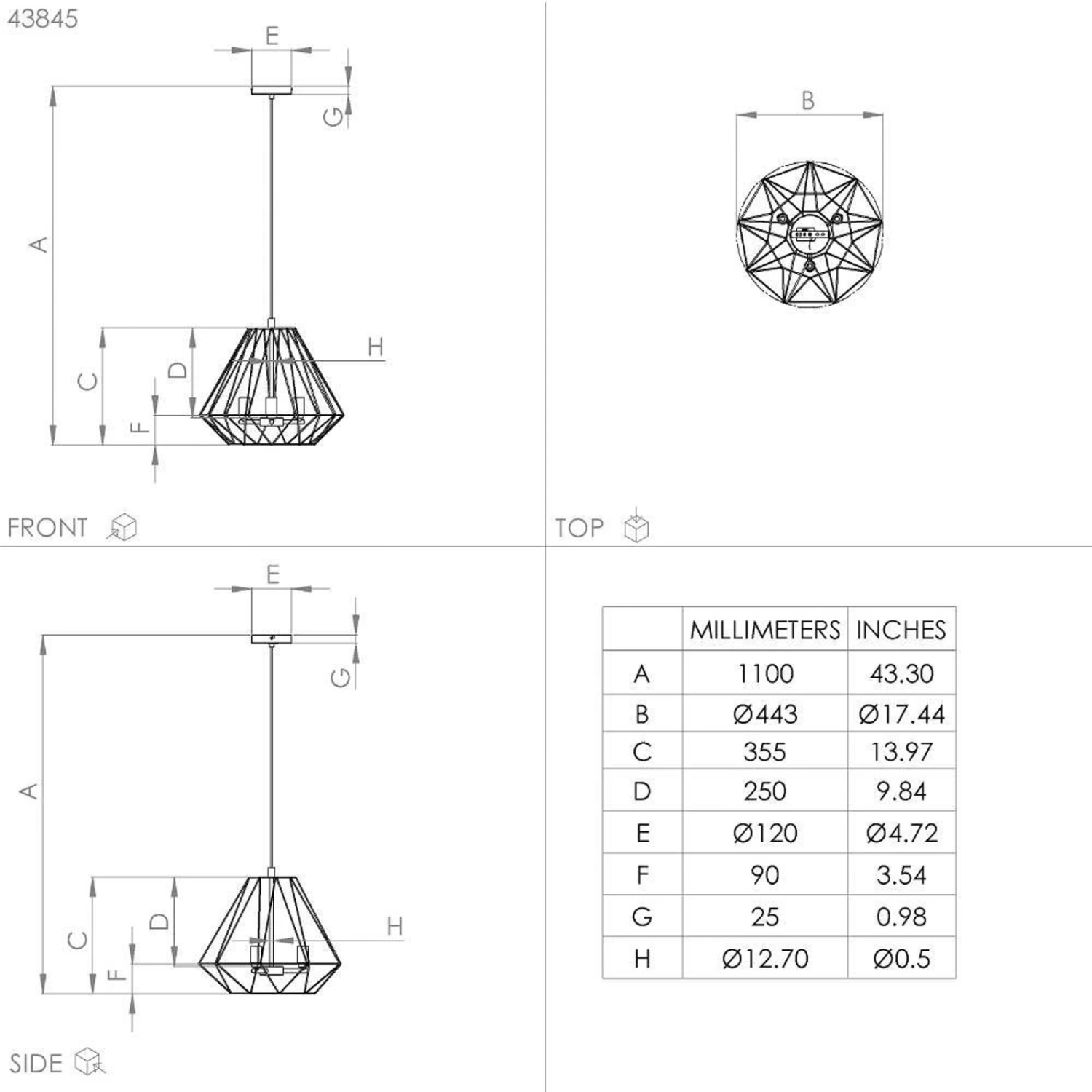 EGLO Tarle Pendant Light Made Of Steel, Black 5 EGLO Tarle Pendant Light Made Of Steel, Black - Image 3