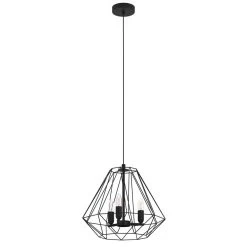 EGLO Tarle Pendant Light Made Of Steel, Black