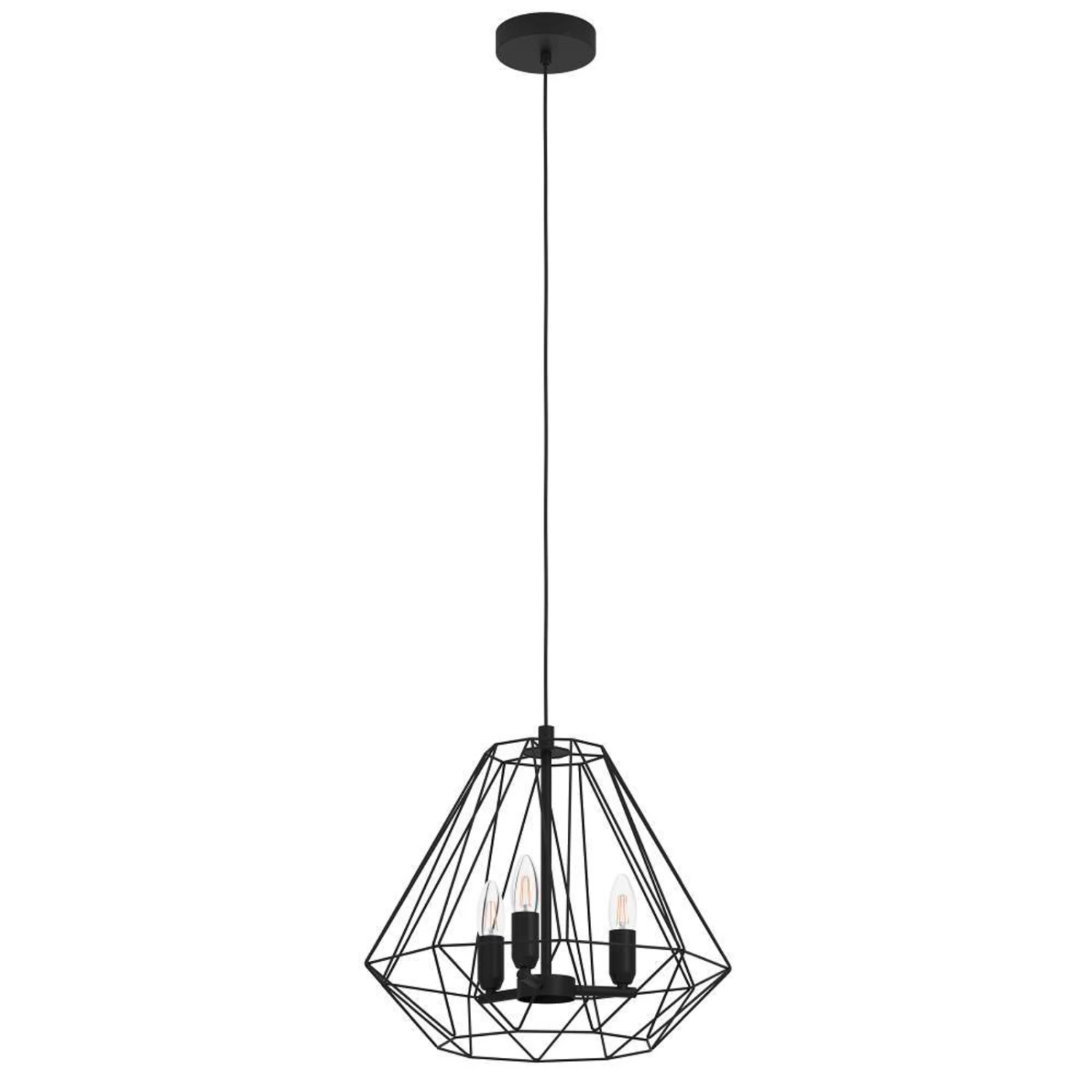 EGLO Tarle Pendant Light Made Of Steel, Black 3 EGLO Tarle Pendant Light Made Of Steel, Black