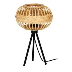 EGLO Amsfield 1 Table Lamp, Wood, Tripod