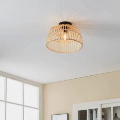 EGLO Glyneath Ceiling Light Made Of Rattan 9 EGLO Glyneath Ceiling Light Made Of Rattan -Eglo 10012459 1