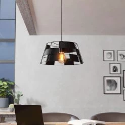 EGLO Pontefract Pendant Light, Steel, Black 9 EGLO Pontefract Pendant Light, Steel, Black -Eglo 10012462 2