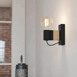 EGLO Bailrigg Wall Light Made Of Wood 10 EGLO Bailrigg Wall Light Made Of Wood -Eglo 10012466 2