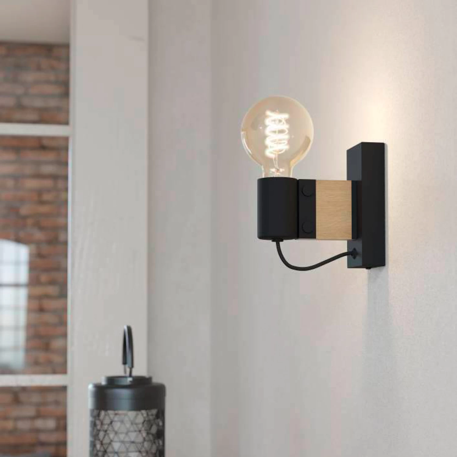 EGLO Bailrigg Wall Light Made Of Wood 5 EGLO Bailrigg Wall Light Made Of Wood - Image 3