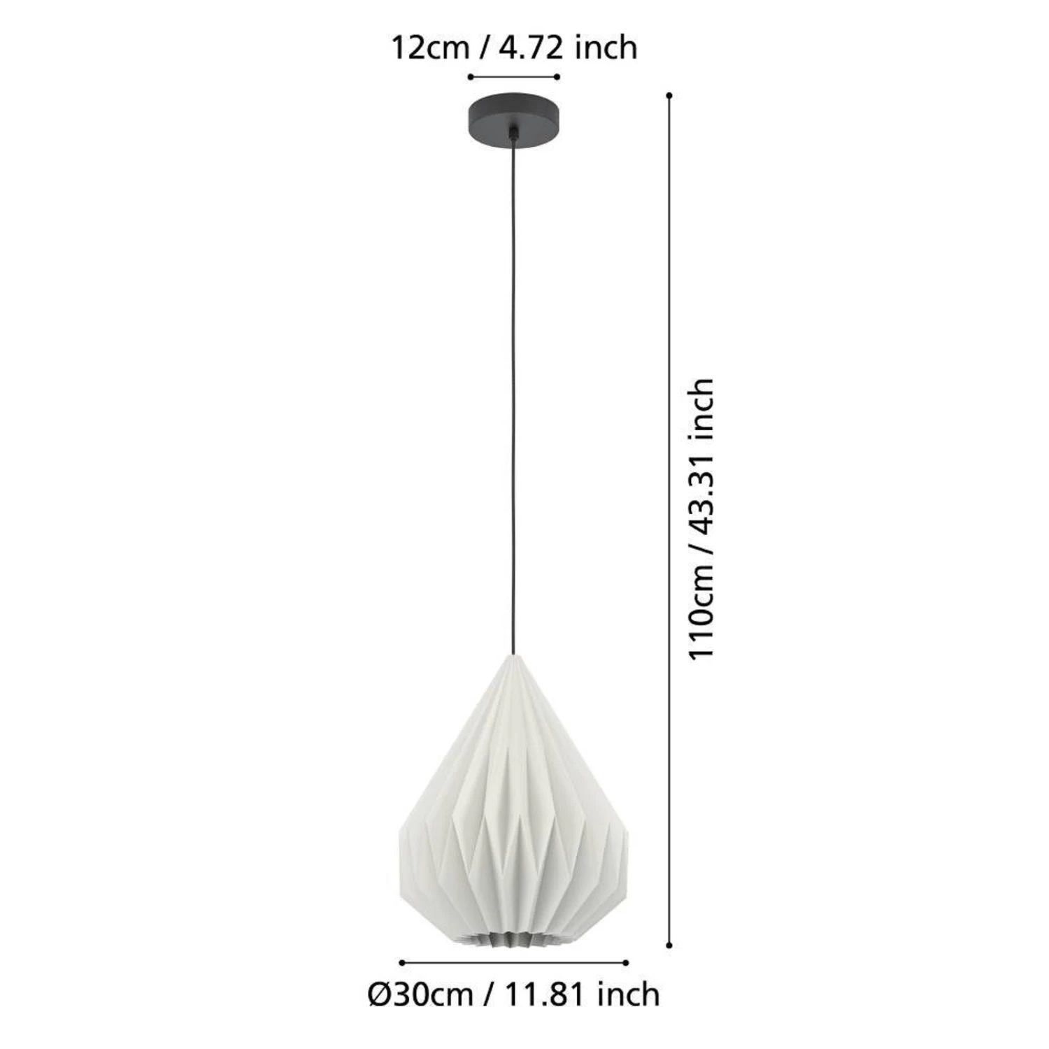 EGLO Minting Pendant Light Made Of Paper, Ø 31 Cm 5 EGLO Minting Pendant Light Made Of Paper, Ø 31 Cm - Image 3