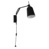 EGLO Loreto Wall Light In Black, Movable -Eglo 10012487