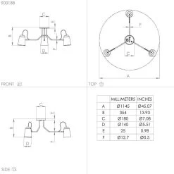 EGLO Loreto Ceiling Light, Three-bulb 9 EGLO Loreto Ceiling Light, Three-bulb -Eglo 10012489 2