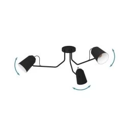 EGLO Loreto Ceiling Light, Three-bulb 10 EGLO Loreto Ceiling Light, Three-bulb -Eglo 10012489 3