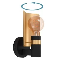 EGLO Hayes Wall Light, Black/gold -Eglo 10012859 5