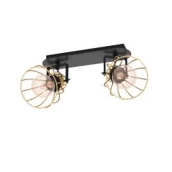 EGLO Sambatello Ceiling Lamp 2-bulb Black/gold