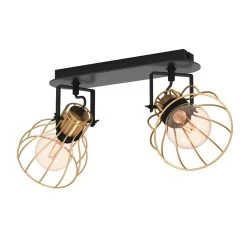 EGLO Sambatello Ceiling Lamp 2-bulb Black/gold -Eglo 10012863 5