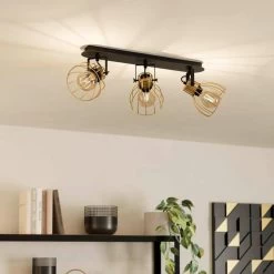EGLO Sambatello Ceiling Lamp 3-bulb Black/gold 11 EGLO Sambatello Ceiling Lamp 3-bulb Black/gold -Eglo 10012864 2