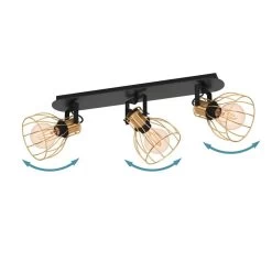 EGLO Sambatello Ceiling Lamp 3-bulb Black/gold 14 EGLO Sambatello Ceiling Lamp 3-bulb Black/gold -Eglo 10012864 5