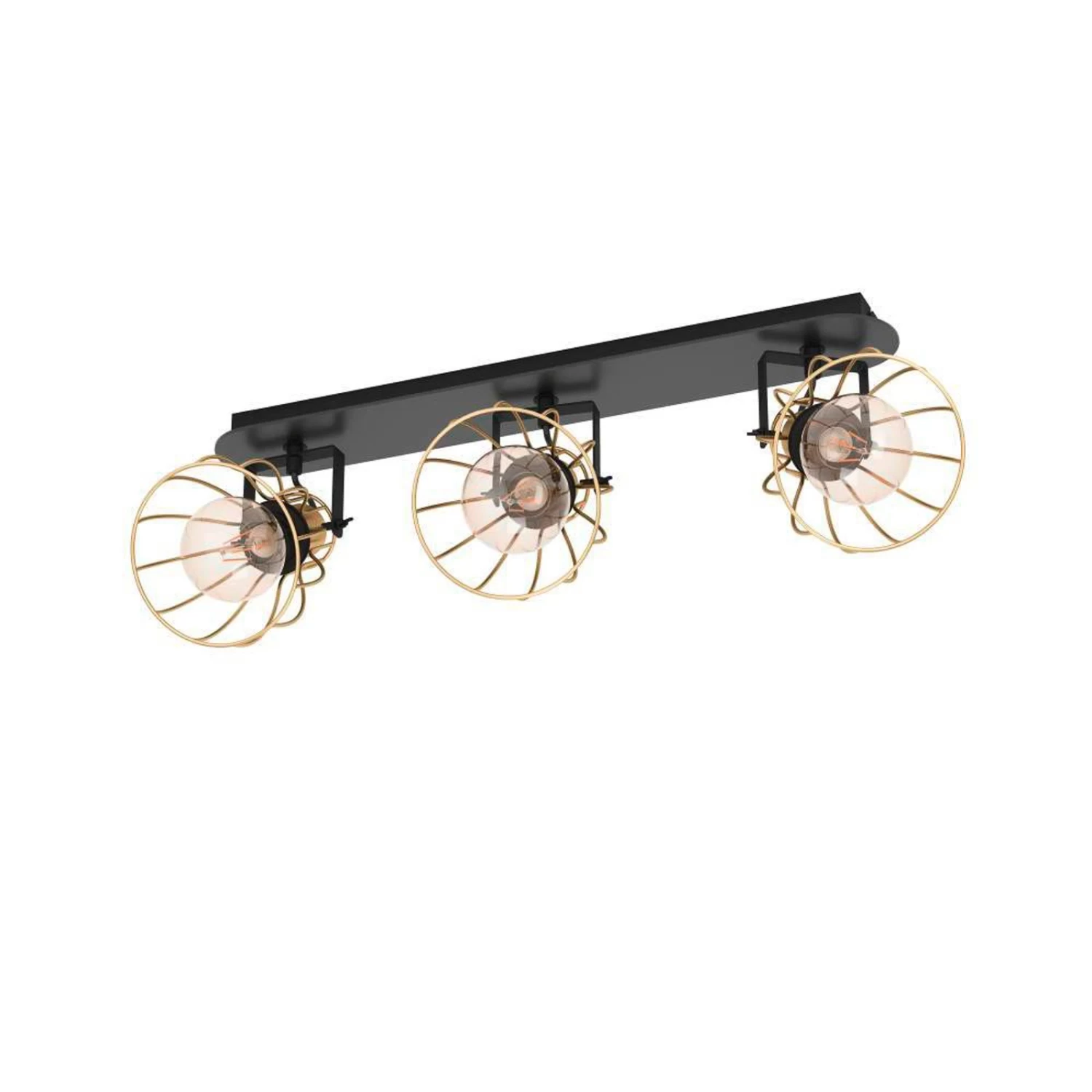 EGLO Sambatello Ceiling Lamp 3-bulb Black/gold 3 EGLO Sambatello Ceiling Lamp 3-bulb Black/gold