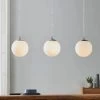 EGLO Rondo Pendant Light, Three-bulb, Nickel/white