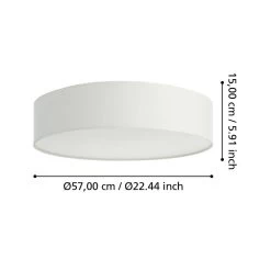 EGLO Connect Romao-Z LED Ceiling Lamp, Ø57cm White 9 EGLO Connect Romao-Z LED Ceiling Lamp, Ø57cm White -Eglo 10013129 2