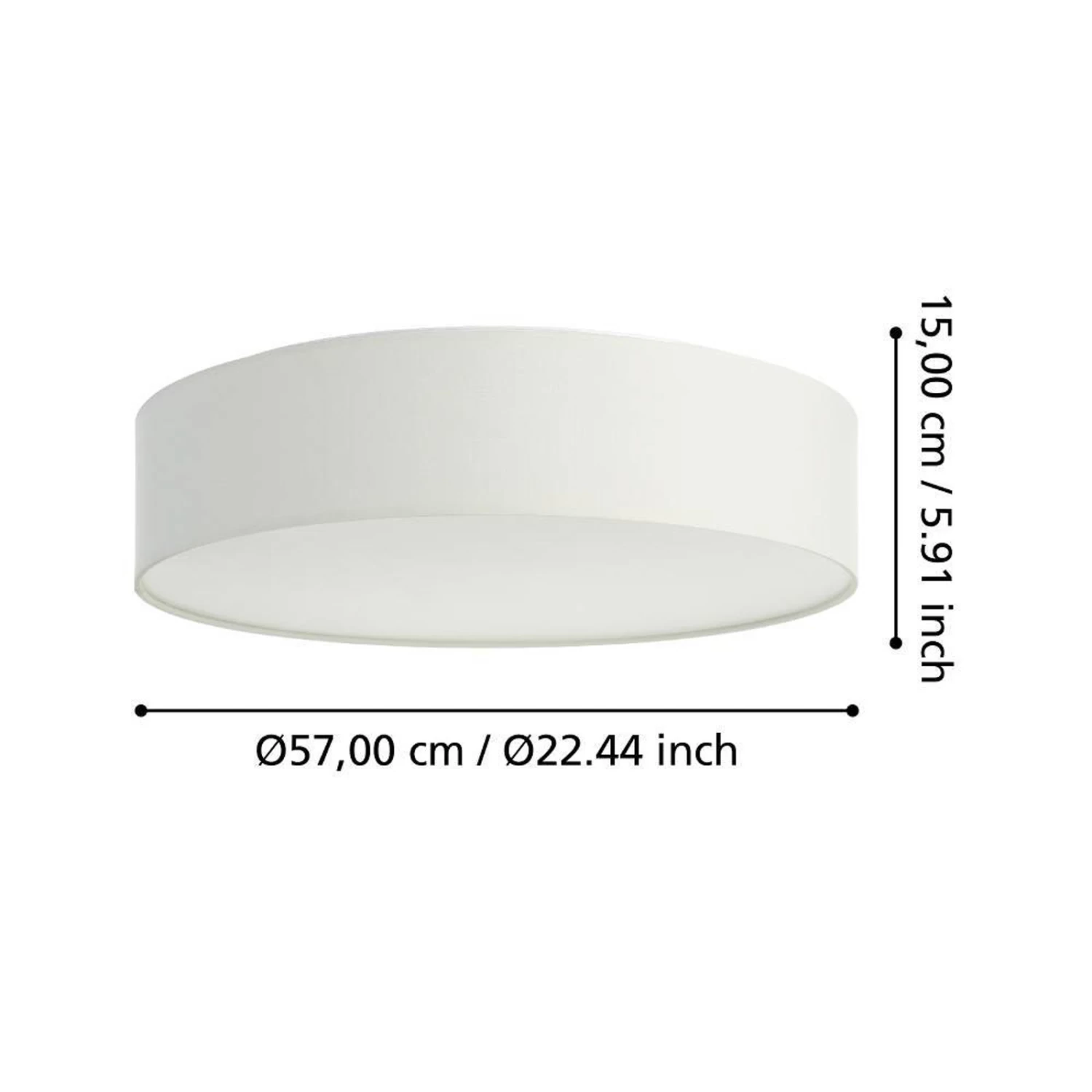 EGLO Connect Romao-Z LED Ceiling Lamp, Ø57cm White 5 EGLO Connect Romao-Z LED Ceiling Lamp, Ø57cm White - Image 3