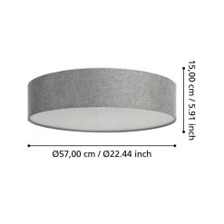 EGLO Connect Romao-Z LED Ceiling Lamp, Ø57cm, Grey 7 EGLO Connect Romao-Z LED Ceiling Lamp, Ø57cm, Grey -Eglo 10013133 2