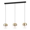 EGLO Maryvilla Pendant Light Gold/clear, 3-bulb 2 EGLO Maryvilla Pendant Light Gold/clear, 3-bulb -Eglo 10013167