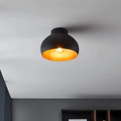 EGLO Mogano 2 Ceiling Light, Ø 28 cm, Black/copper 10 EGLO Mogano 2 Ceiling Light, Ø 28 cm, Black/copper -Eglo 10013172 2