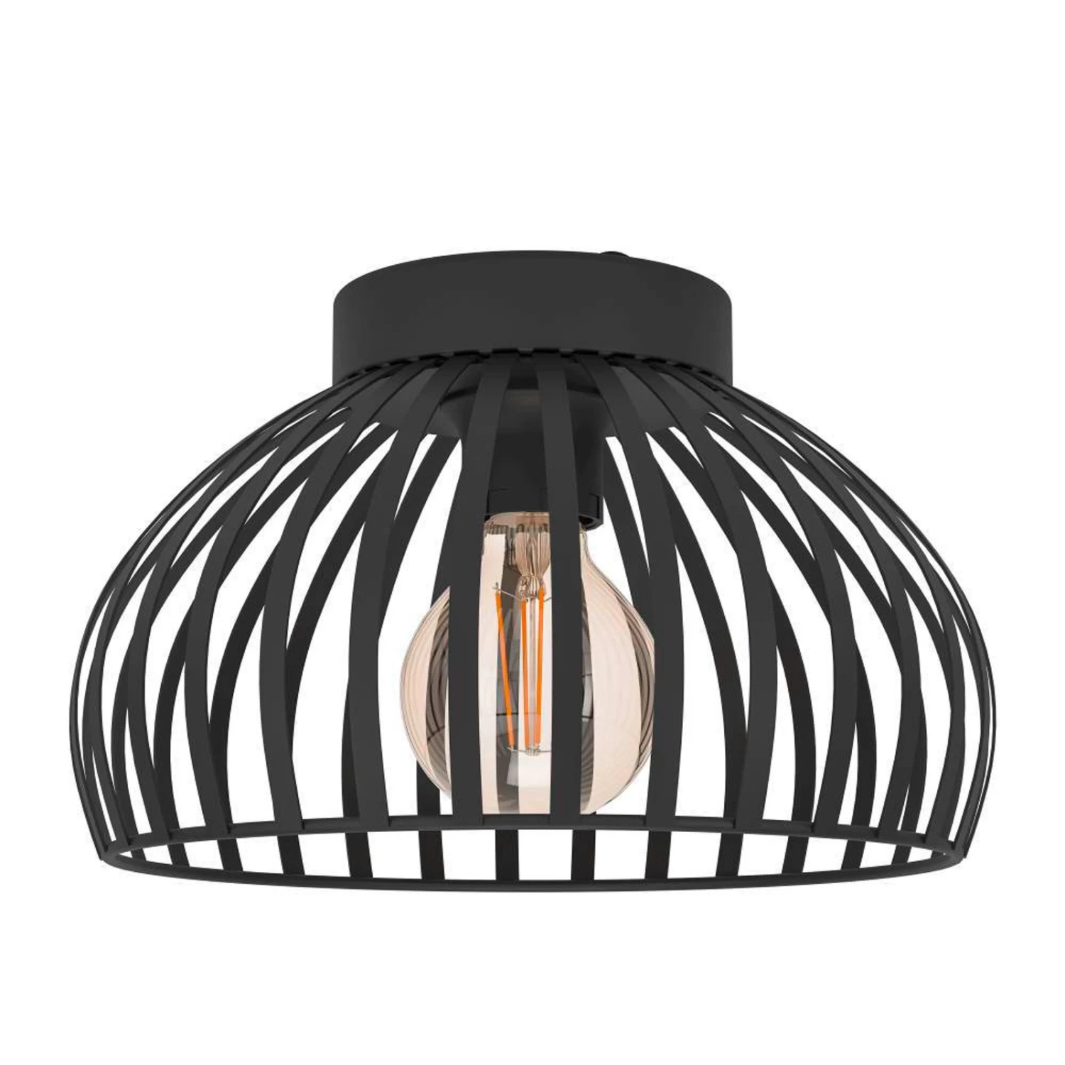 EGLO Mogano 3 Ceiling Light Cage Lampshade Ø 28 cm 2 EGLO Mogano 3 Ceiling Light Cage Lampshade Ø 28 cm