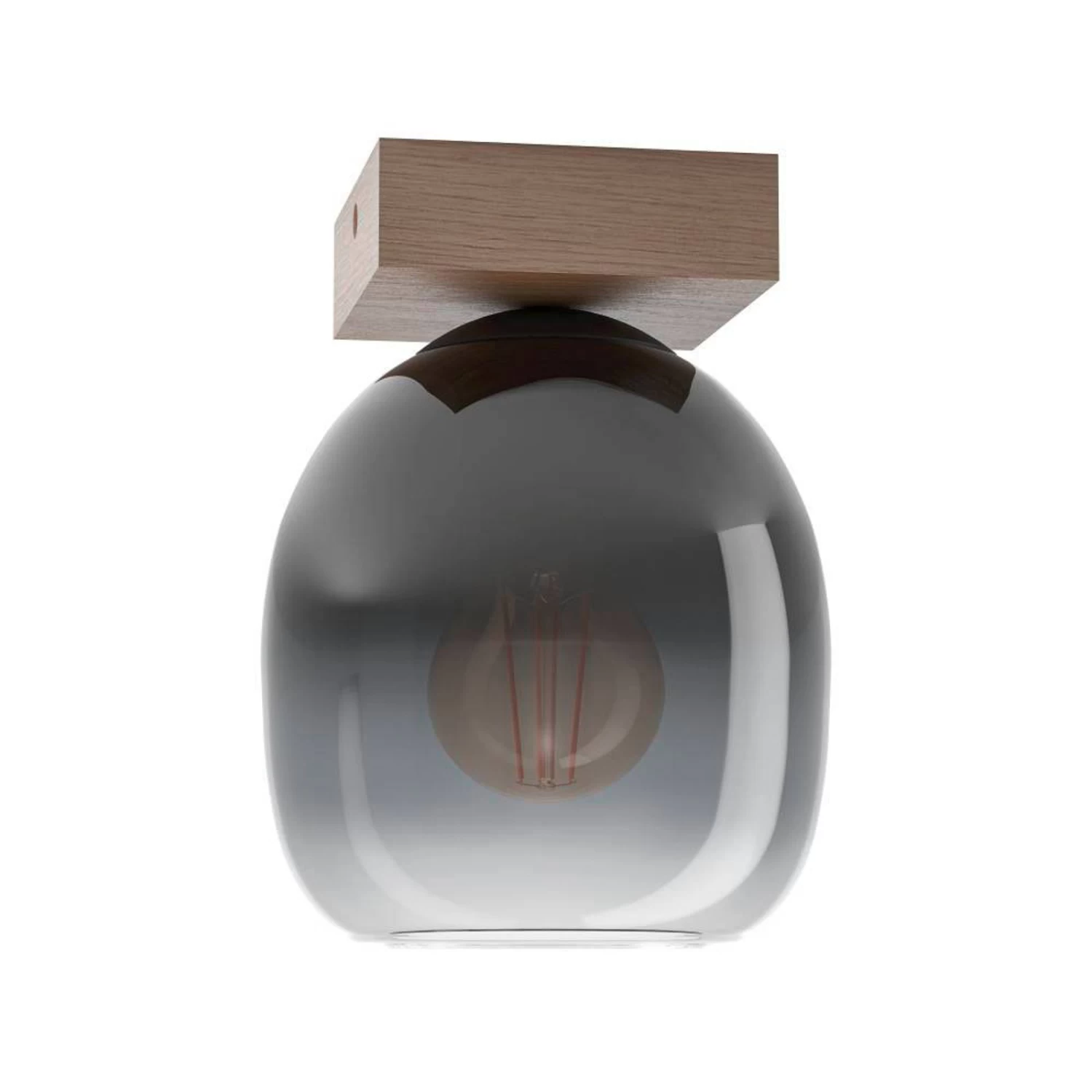 EGLO Filago Ceiling Light, Smoked Glass, 1-bulb 3 EGLO Filago Ceiling Light, Smoked Glass, 1-bulb