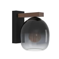 EGLO Filago Wall Light, Smoked Glass, 1-bulb