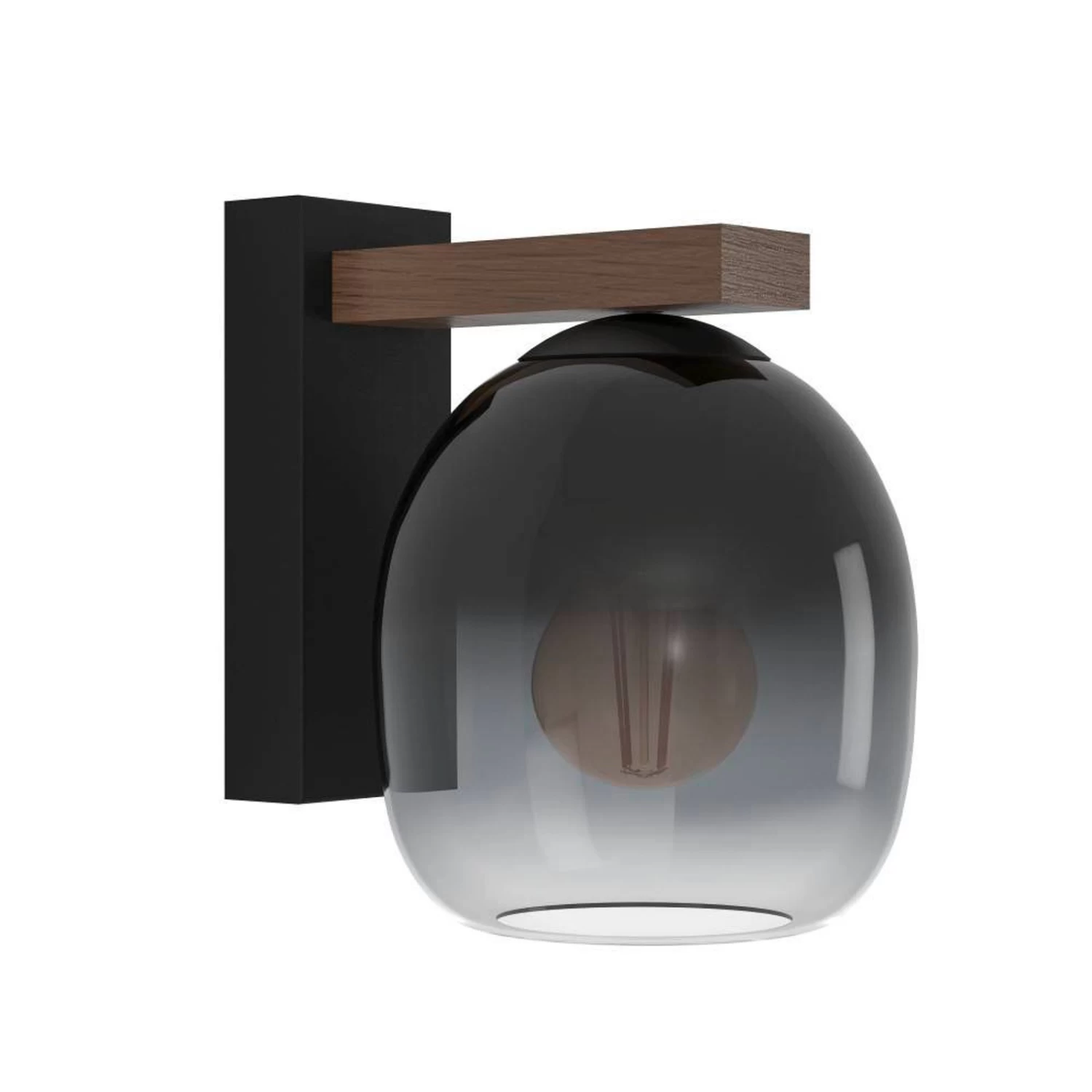 EGLO Filago Wall Light, Smoked Glass, 1-bulb 3 EGLO Filago Wall Light, Smoked Glass, 1-bulb