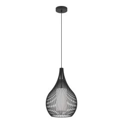 EGLO Razoni 1 Pendant Light, One-bulb, Black