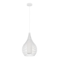 EGLO Razoni 1 Pendant Light, One-bulb, White
