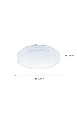 Eglo Frania 33cm Metal And Plastic With Crystal Effe Flush Ceiling Light 7 Eglo Frania 33cm Metal And Plastic With Crystal Effe Flush Ceiling Light -Eglo 104849s3