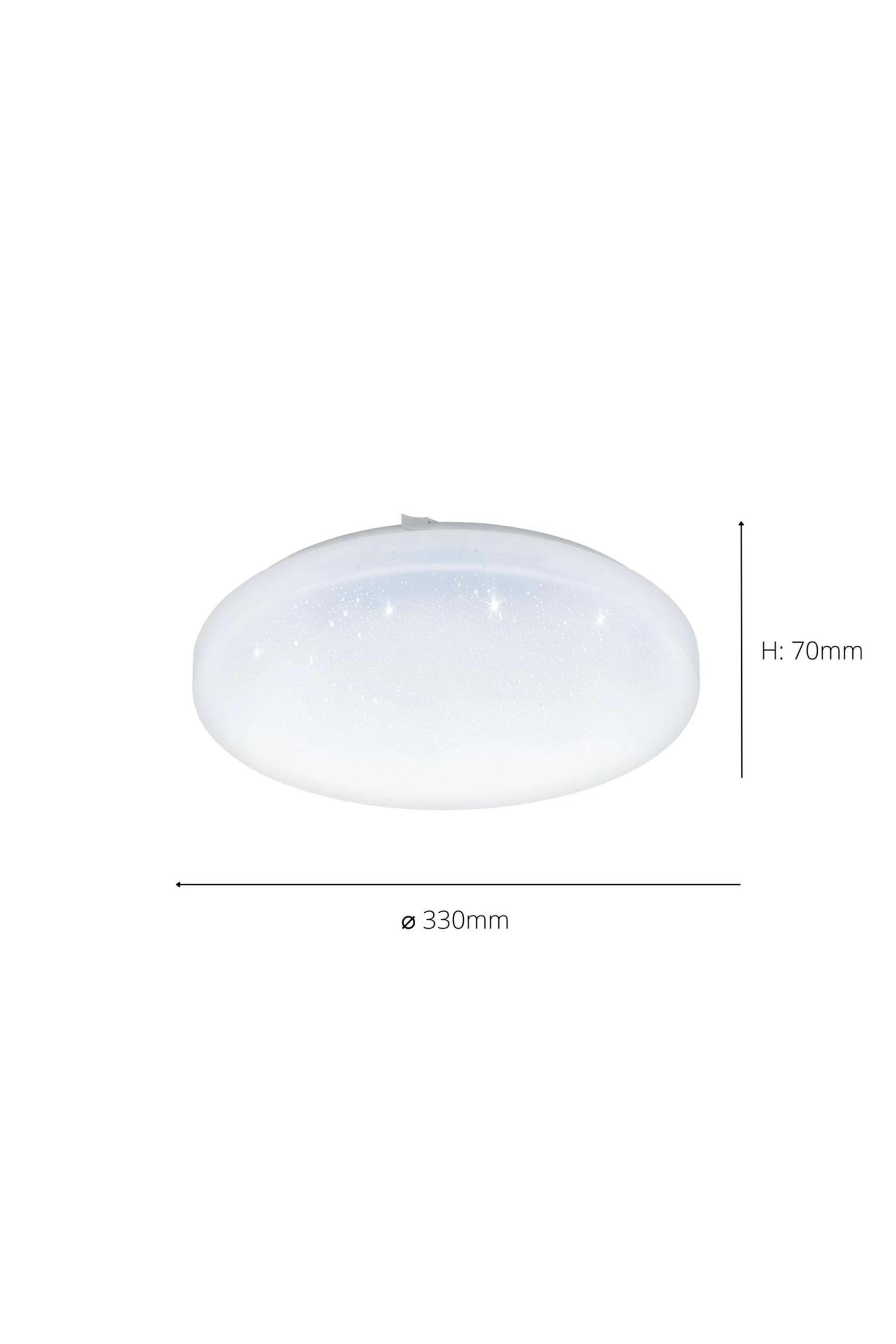 Eglo Frania 33cm Metal And Plastic With Crystal Effe Flush Ceiling Light 5 Eglo Frania 33cm Metal And Plastic With Crystal Effe Flush Ceiling Light - Image 3