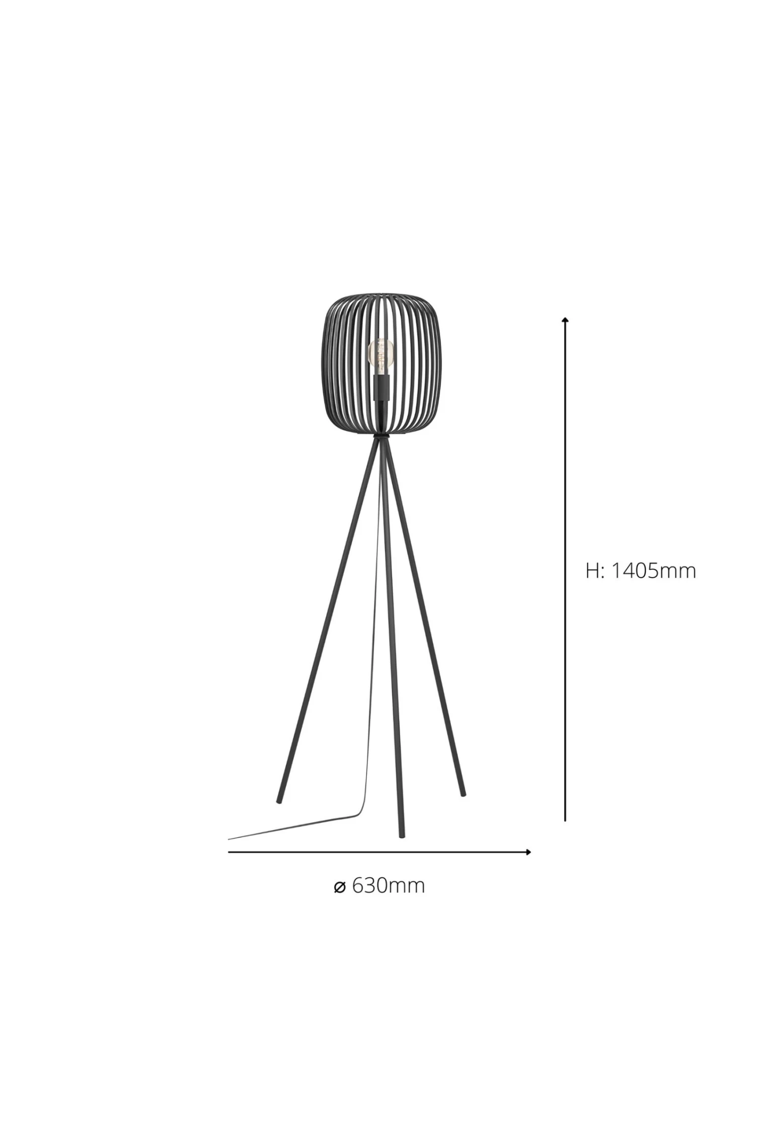 Eglo Romazzina Contemporary Caged Tripod Floor Lamp 6 Eglo Romazzina Contemporary Caged Tripod Floor Lamp - Image 4