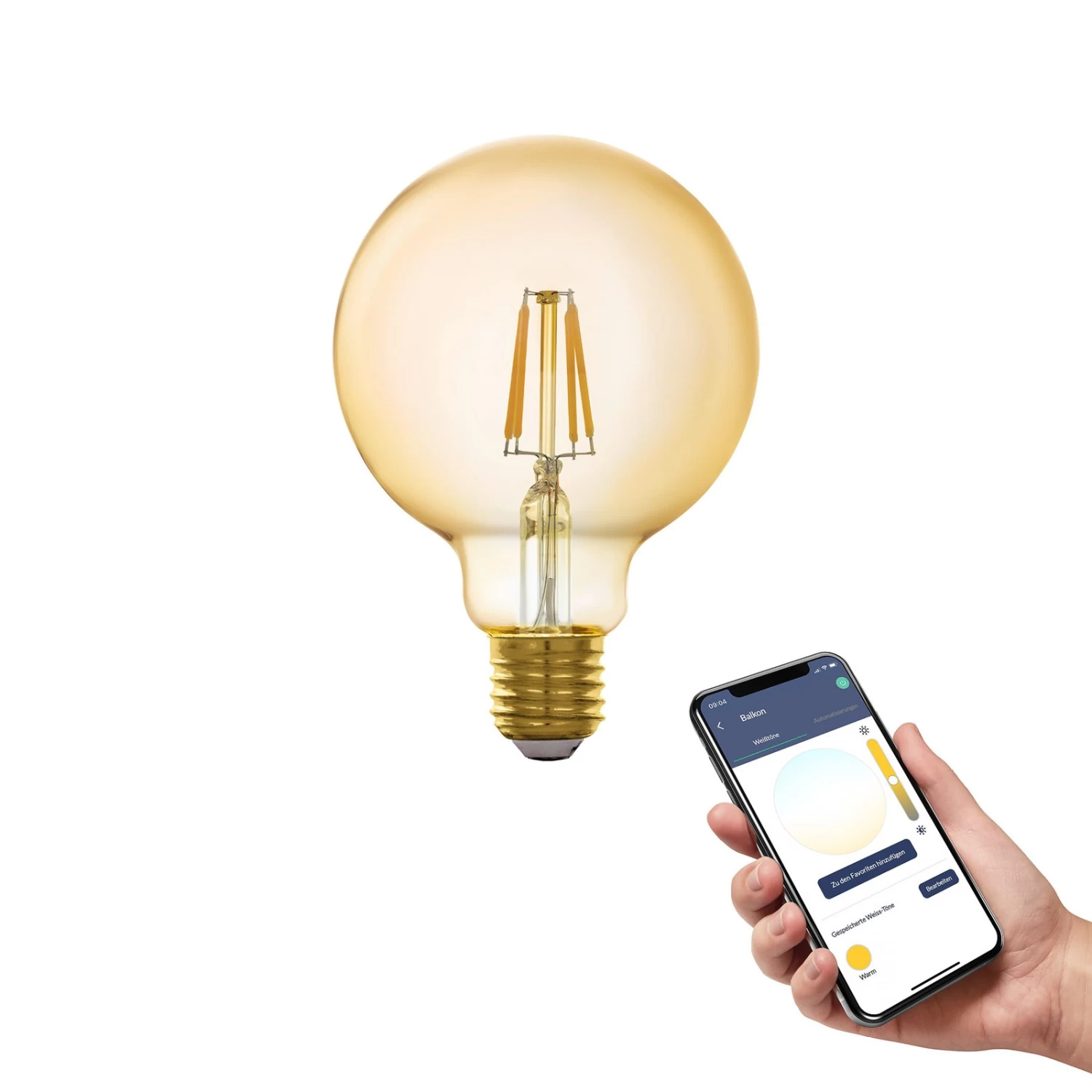 EGLO Connect-z E27 G95 Globe 5.5W 500 Lumens 2200K 4 EGLO Connect-z E27 G95 Globe 5.5W 500 Lumens 2200K - Image 2