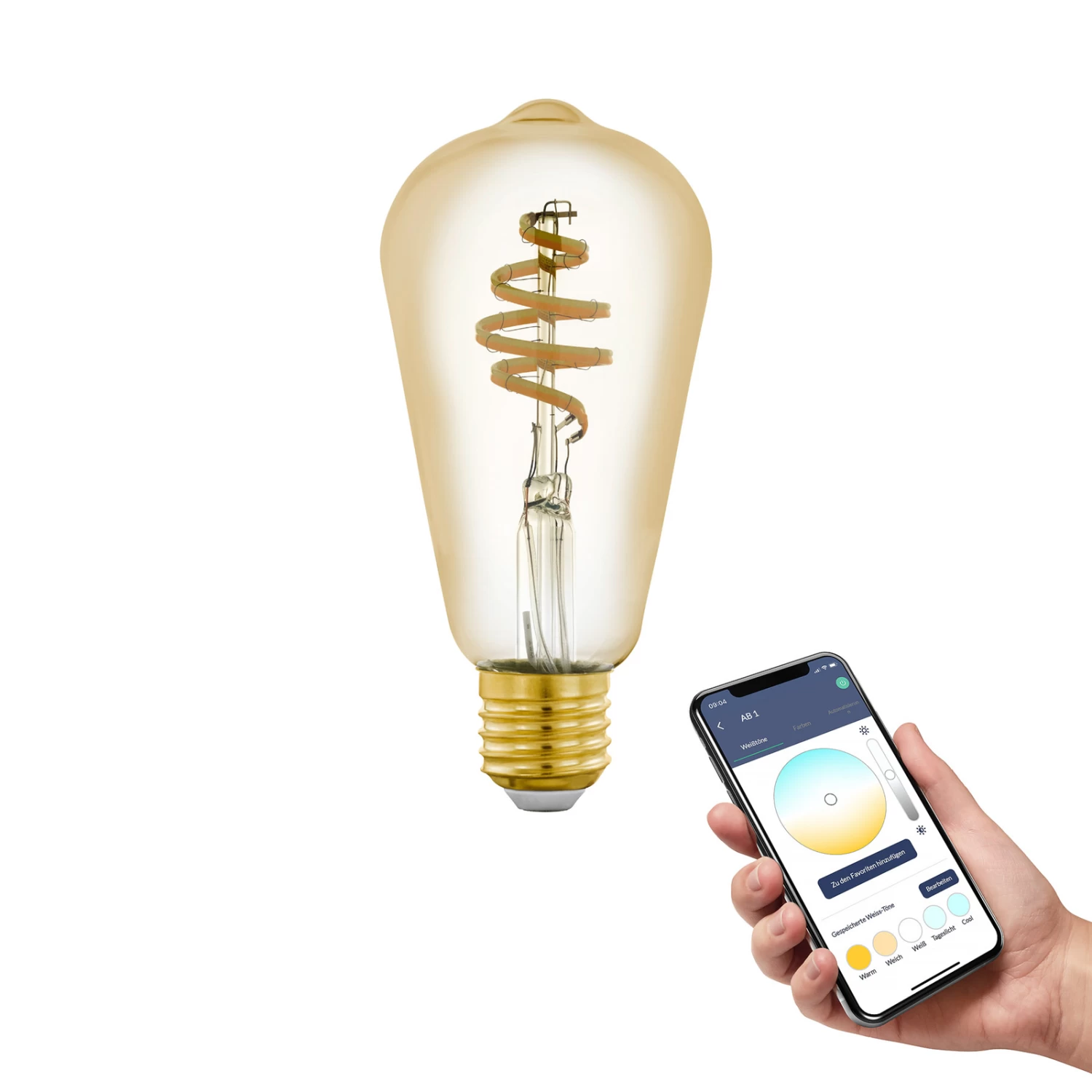 EGLO Connect-z E27 ST64 LED Bulb 5.5 W 400 Lm CCT 3 EGLO Connect-z E27 ST64 LED Bulb 5.5 W 400 Lm CCT - Image 2