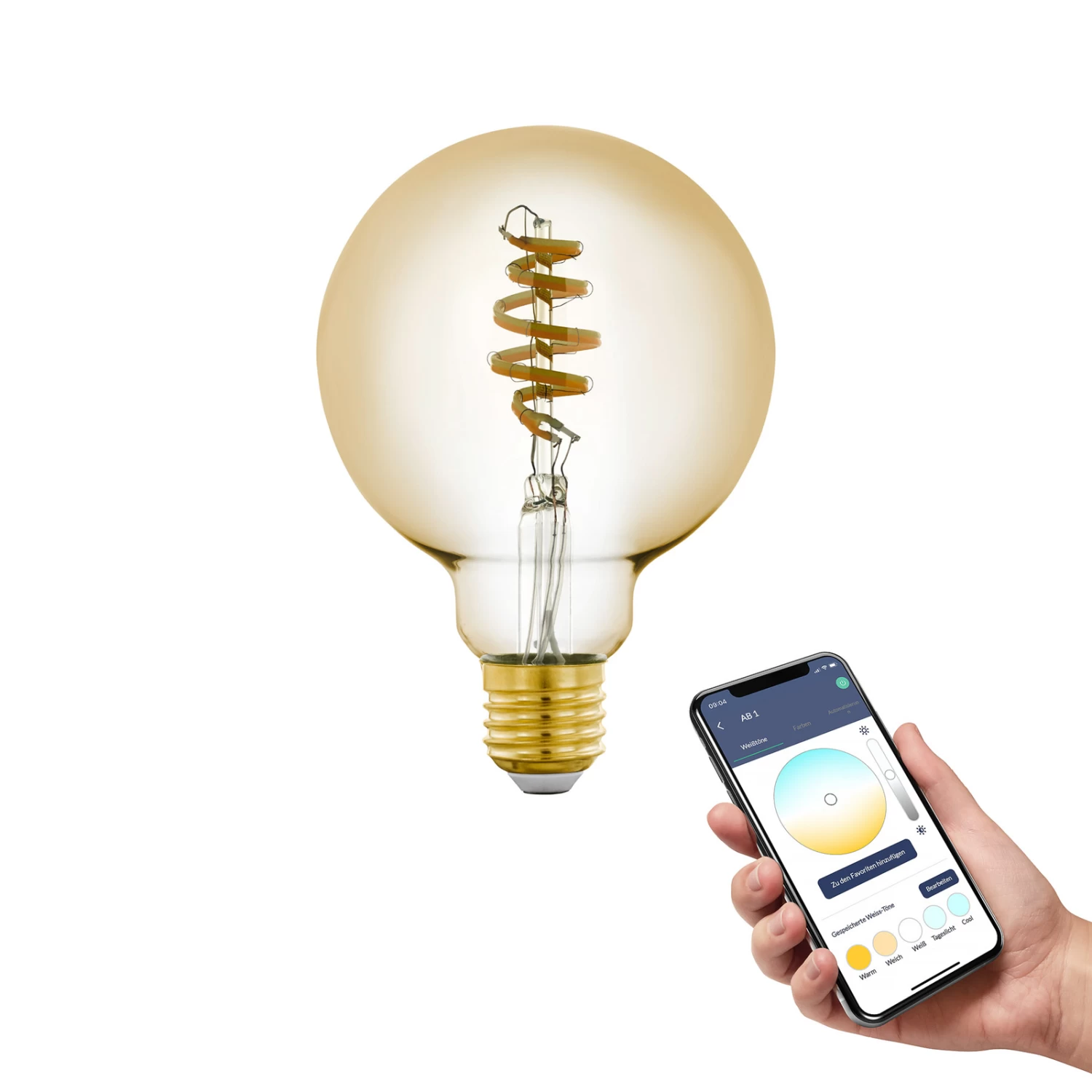 EGLO Connect-z E27 G95 Globe 5.5W 400lm 2200-6500K 4 EGLO Connect-z E27 G95 Globe 5.5W 400lm 2200-6500K - Image 2