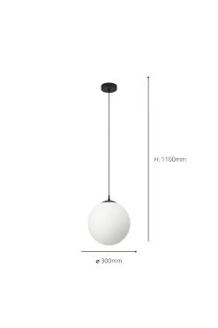 Eglo Rondo 3 IP20 Globe Opal Minimilast Pendant 7 Eglo Rondo 3 IP20 Globe Opal Minimilast Pendant -Eglo 307128s3