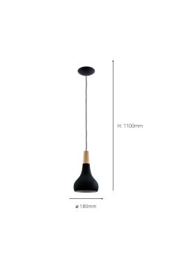 Eglo Sabinar IP20 Steel 180mm Modern Pendant 7 Eglo Sabinar IP20 Steel 180mm Modern Pendant -Eglo 319366s3