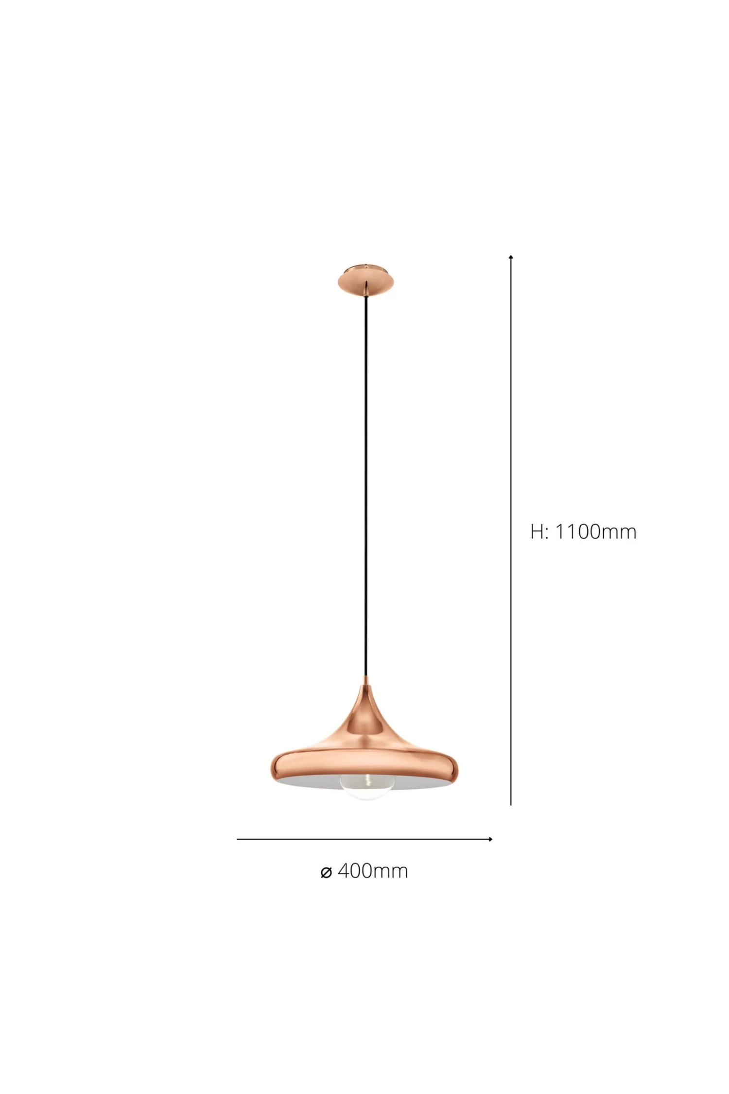 Eglo Coretto Domed Ceiling Light Pendant 5 Eglo Coretto Domed Ceiling Light Pendant - Image 3