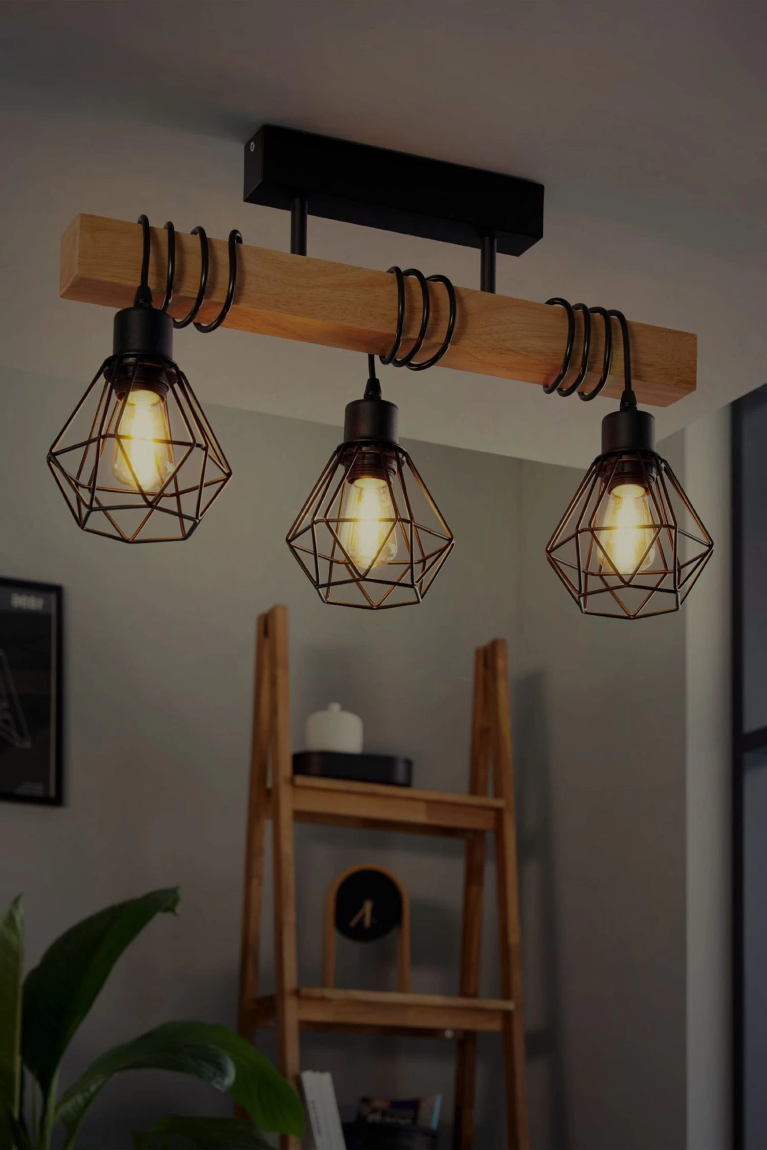 Eglo Townshend 5 Caged Ceiling Light 4 Eglo Townshend 5 Caged Ceiling Light - Image 2