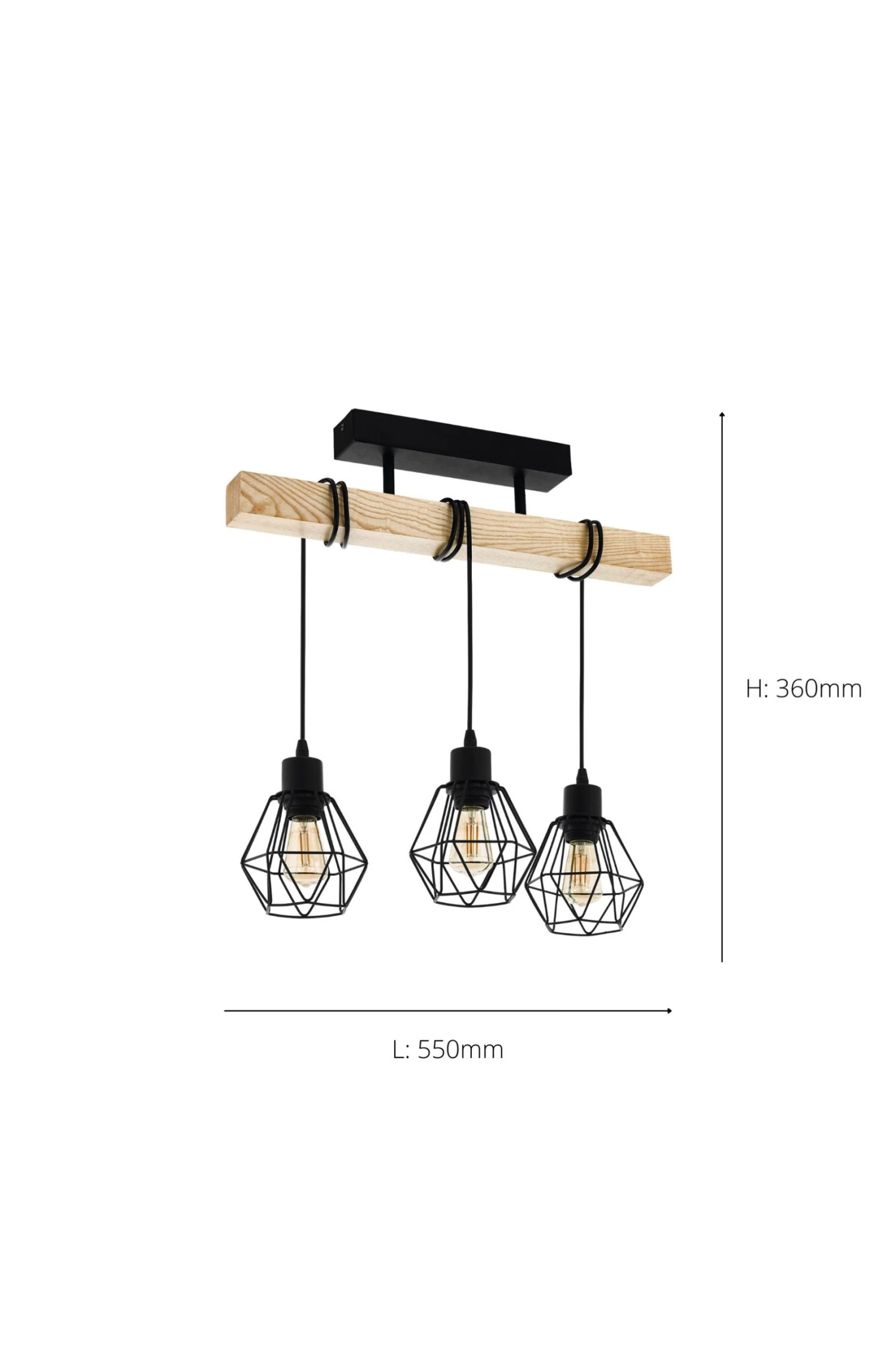 Eglo Townshend 5 Caged Ceiling Light 6 Eglo Townshend 5 Caged Ceiling Light - Image 4