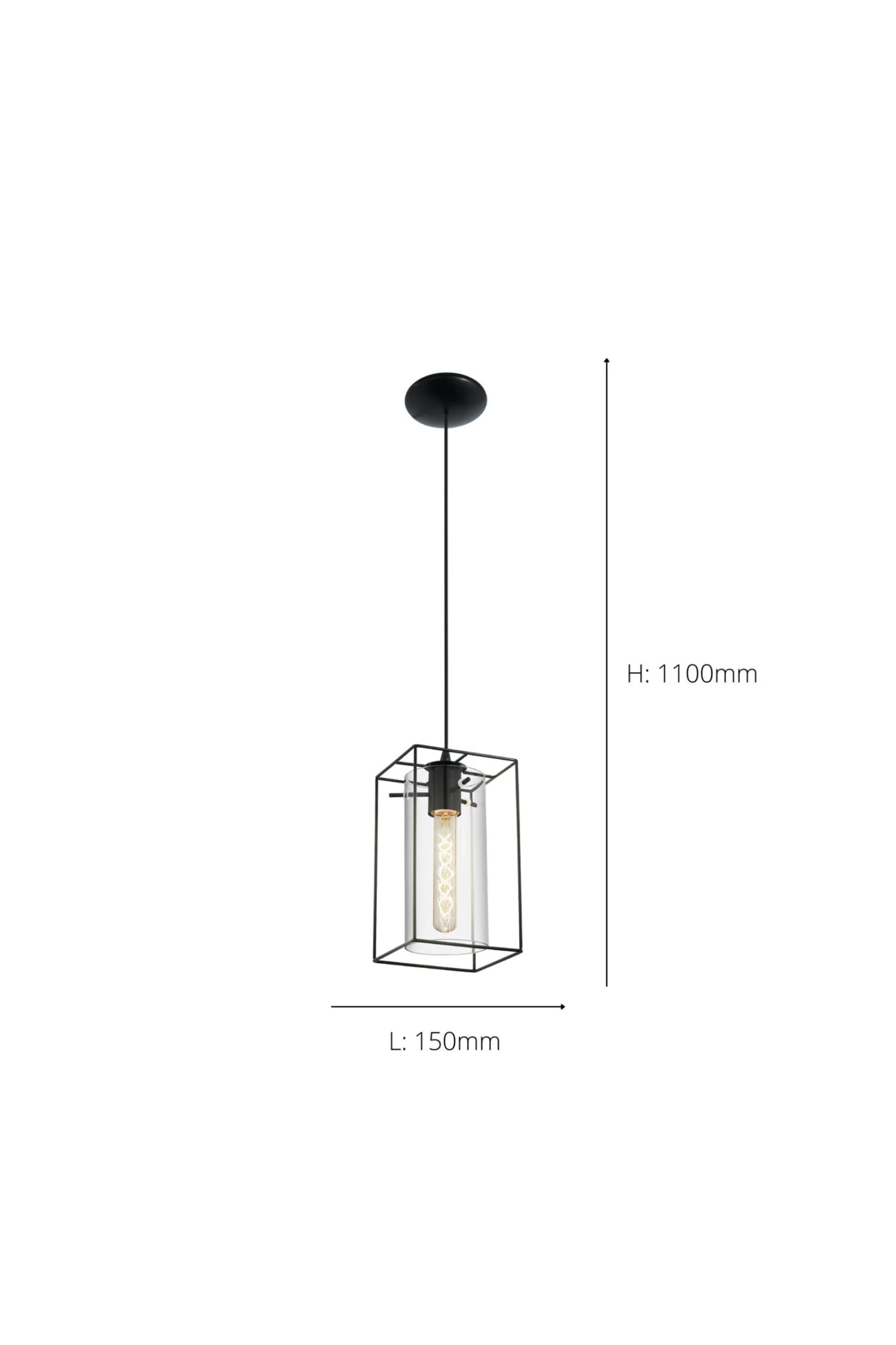 Eglo Loncino Glass Ceiling Light Pendant 6 Eglo Loncino Glass Ceiling Light Pendant - Image 4