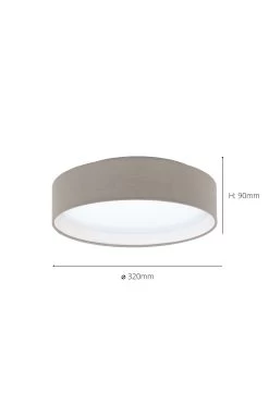 Eglo Taupe Pasteri 1 Light Fabric Ceiling Light 9 Eglo Taupe Pasteri 1 Light Fabric Ceiling Light -Eglo C03010s4