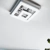 Eglo Chrome And Crystal Fradelo 1 Light Square Ceiling Light