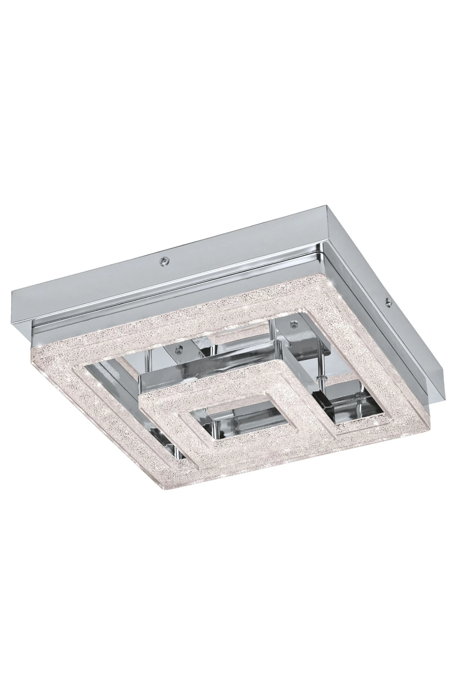 Eglo Chrome And Crystal Fradelo 1 Light Square Ceiling Light 5 Eglo Chrome And Crystal Fradelo 1 Light Square Ceiling Light - Image 3